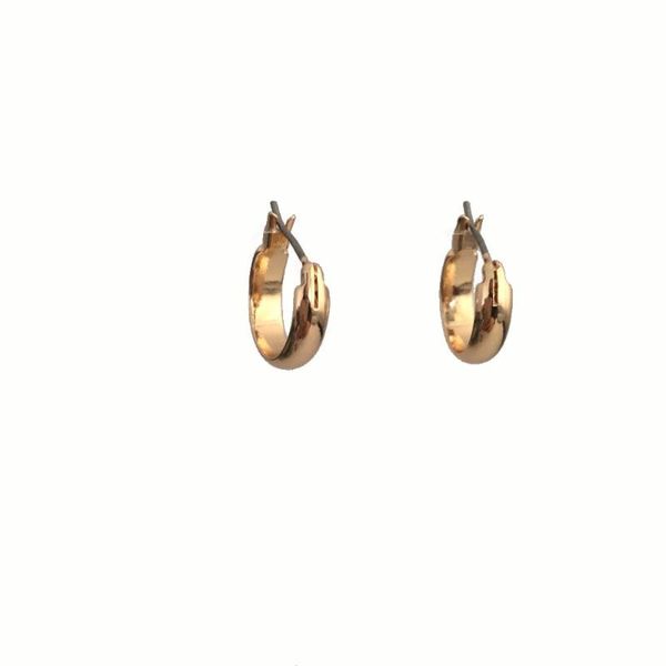 

casual women earring gold rhodium color plating simple hoop earring, Golden