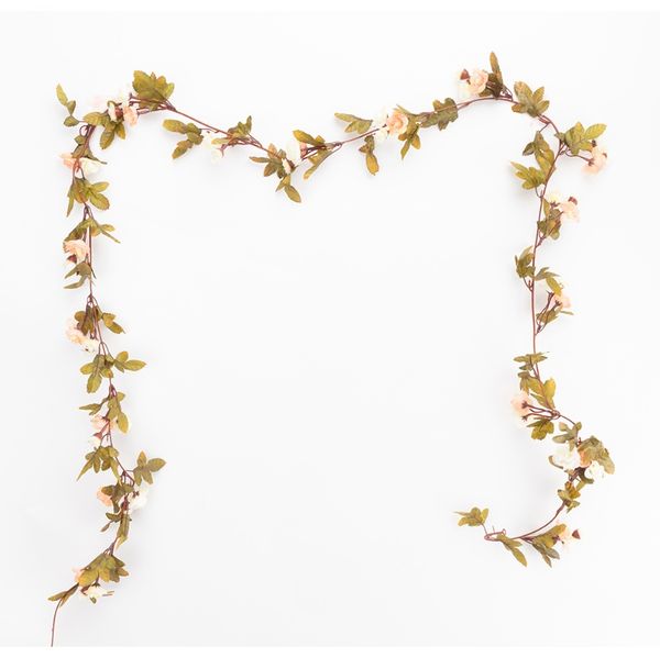 

230cm plastic artificial flower garland for wedding arch decor 7.54ft silk rose fake flowers vine backdrop home decoration party f wmtggh