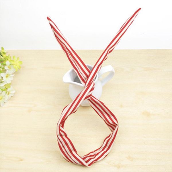 

women metal wire scarf bow headband floral stripe dot printed rabbit ear headband hairband girls headwrap band hair accessories q bbyitn