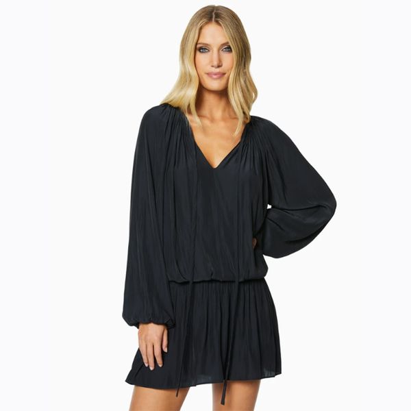 

women's long dress, dress, casual dress, Black;gray