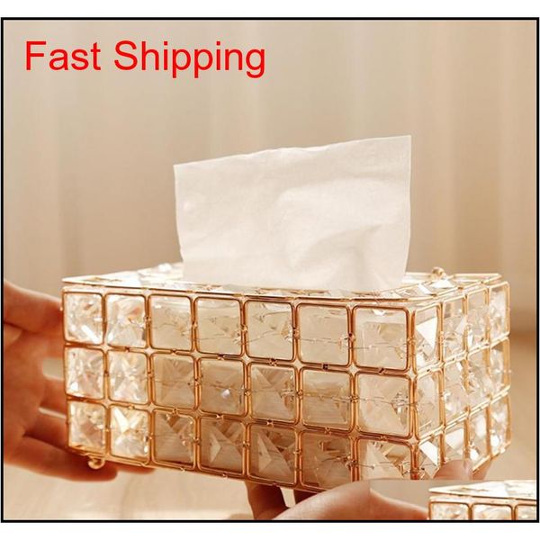 

european crystal tissue box simple home living room coffee table drawers desknapkin storage box creative car qylklh bdesports