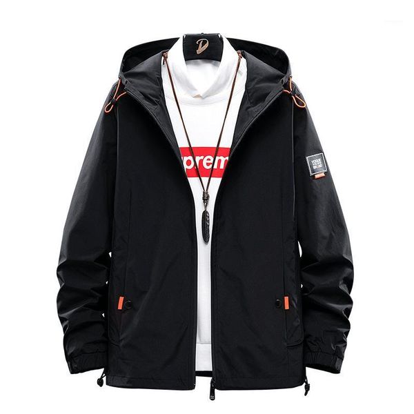 

fashion brand jacket men casual patchwork windbreaker hooded zipper bomber jacket male outwear coat harajuku hip hop streetwear1, Black;brown