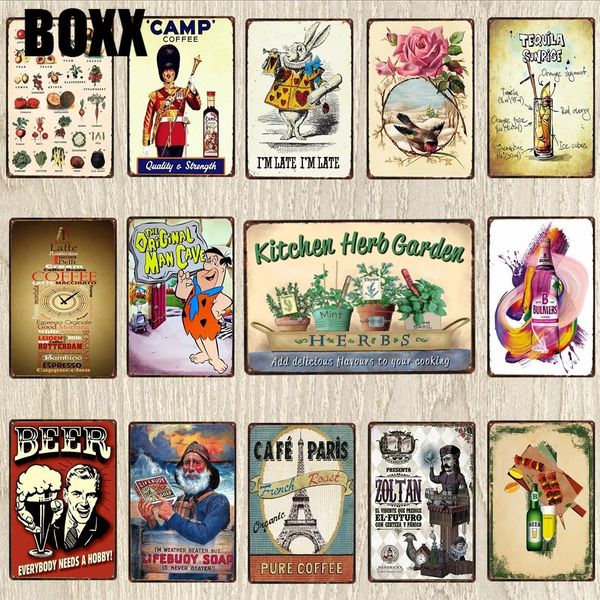

man cave decorative signs coffee drink plaque metal vintage wall bar coffee shop home art retro decor 30x20cm