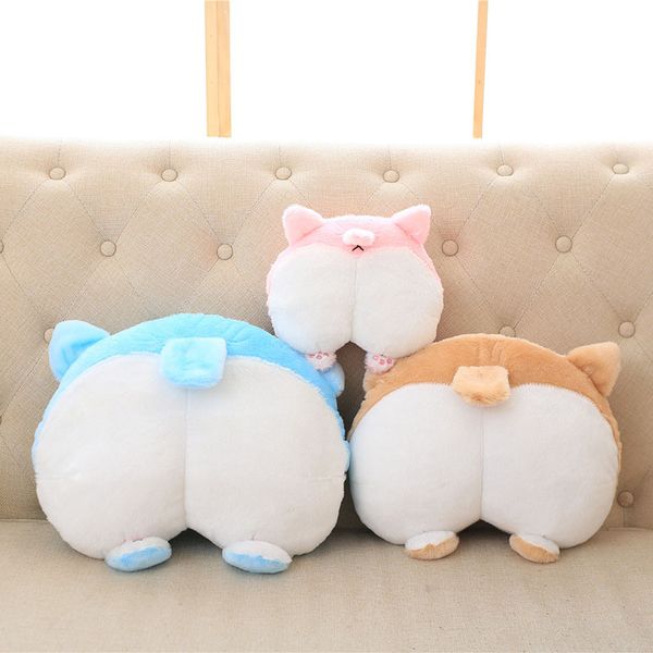 

car cushions toys cute corgi butt pillow creative neck cushion buttocks hand warmer selling wholesale