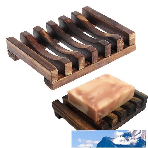 

natural wooden bamboo soap dish tray holder storage soap rack plate box container for bath shower plate bathroom