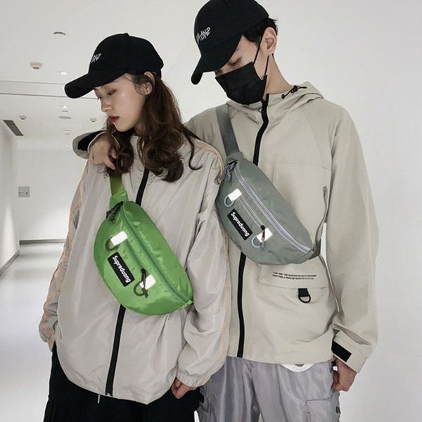 

waist bag 2020 fashion street trend female chest pack outdoor sports shoulder messenger bag zipper breathable belt pack