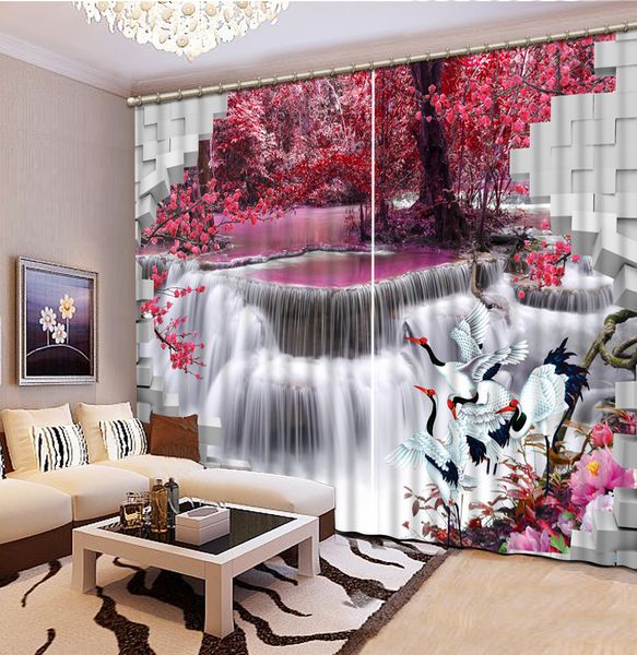 

beautiful scenery blackout 3d window curtain for living room bedroom drapes cortinas customized size