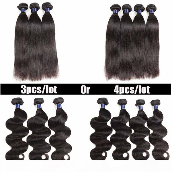 

brazilian virgin straight human hair weaves body wave 8-26 inch natural black 8a mongolian indian peruvian straight hair extension