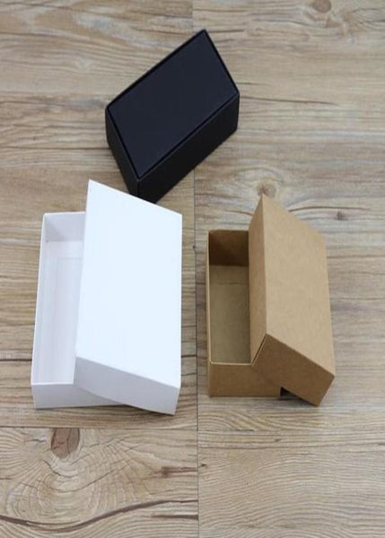 

10 sizes black carton kraft paper square paper boxsmall white cardboard paper packaging boxcraft gift soap packaging box h jllznl