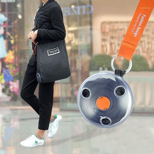 

2020 disc portable shopping bag small disc folding storage bag reusable eco friendly shopper shoulder portable shopping1