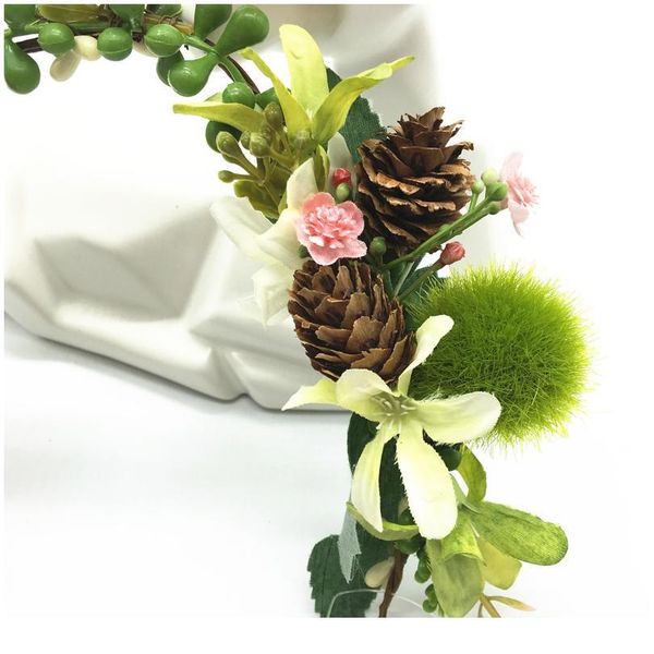 

women wedding party headwear hair accessories bridal flower wreath crown festival headband headdress floral garlands h qylstq