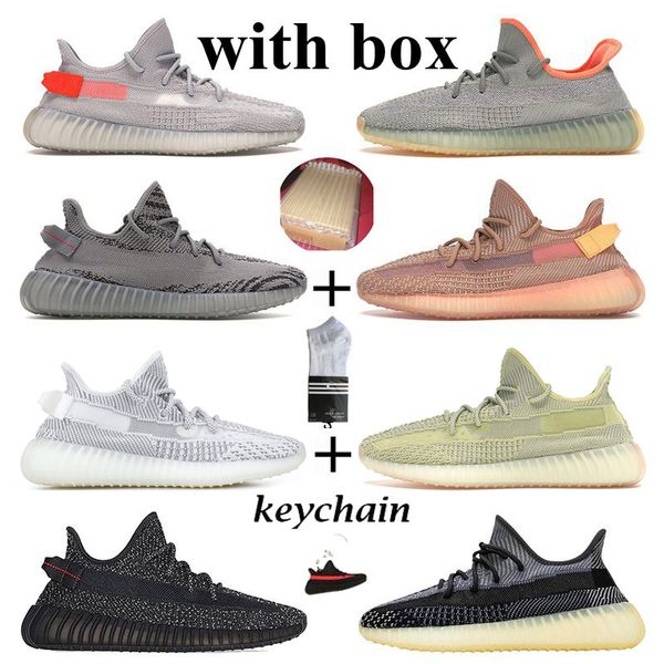 

with box kanye west v2 running shoes for women bred marsh beluga israfil 3m reflective runners womens sport sneakers mens trainers 36-46, White;red
