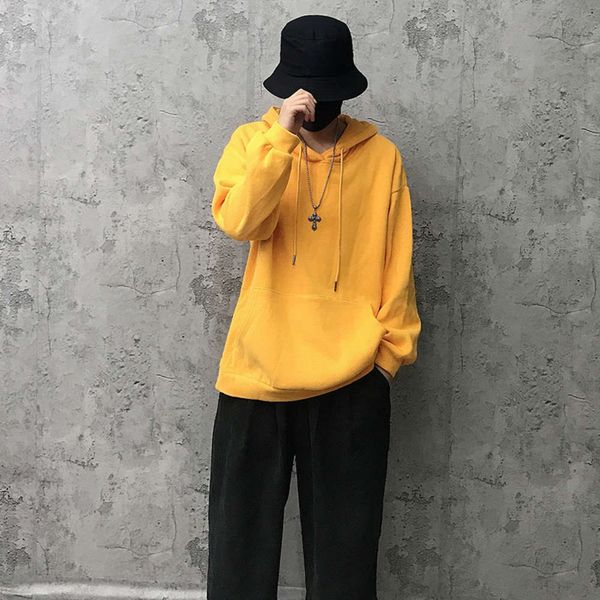 

plush loose brand clothes hip-hop men's fashion personality long sleeve high street national trend winter top, Black