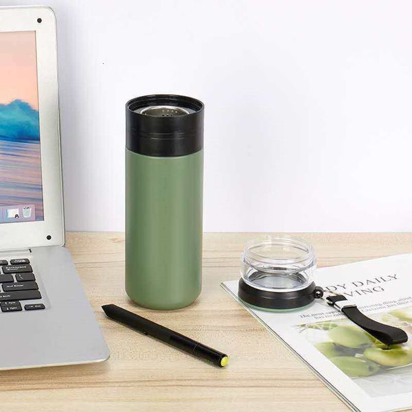 

500ml stainless steel portable water bottle with infuser outdoor office tea mug 1 n5gs5
