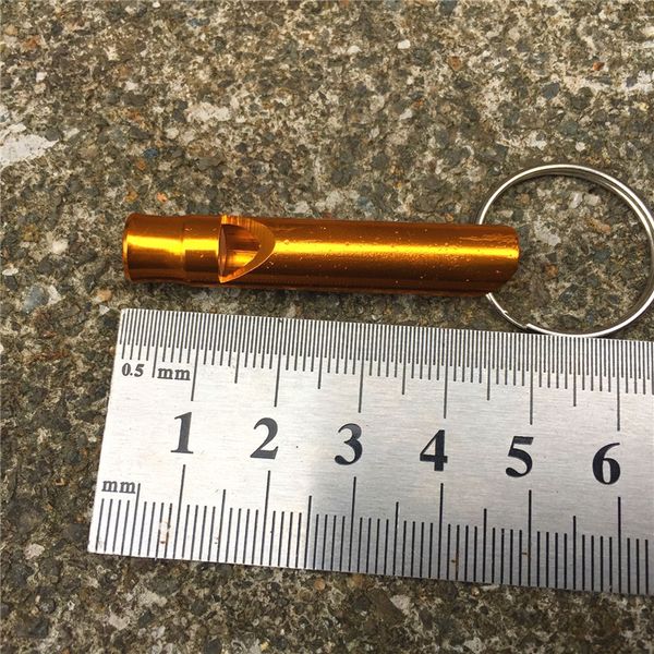 

rings metal defense whistle keychains keyrings portable self holder fashion car key chains accessories outdoor camping s, Slivery;golden