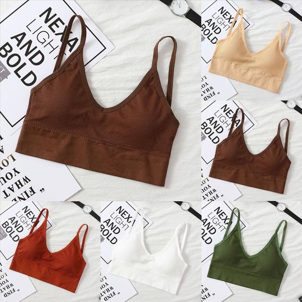 

women camis backless girls bralette casual bra vest v neck ladies tank female vest, White