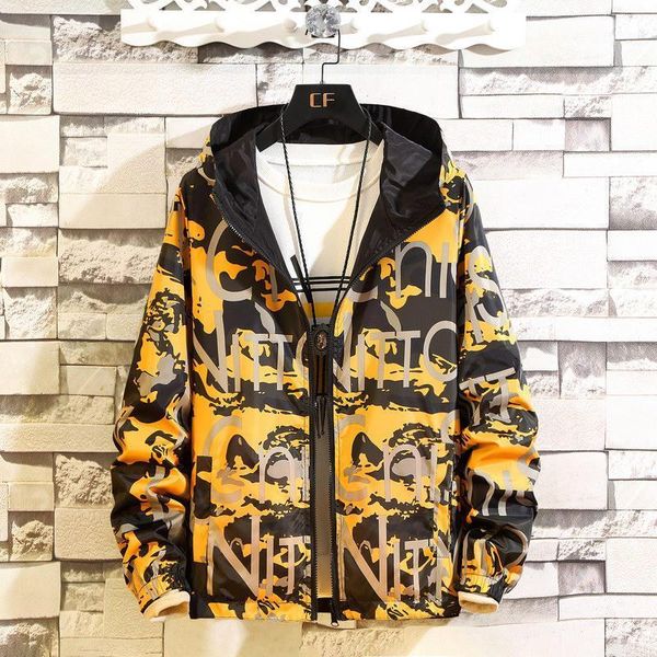 

streetwear reversible casual jacket men 2020 spring mens bomber jacket coat windproof letter printing hooded man outwear1, Black;brown