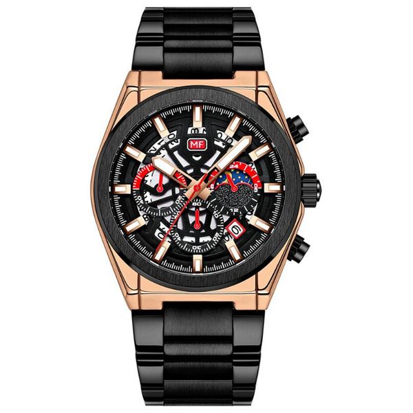 

2020 relogio masculino fashion business calendar quartz wrist watch stylish men's watch waterproof full steel male clock, Slivery;brown