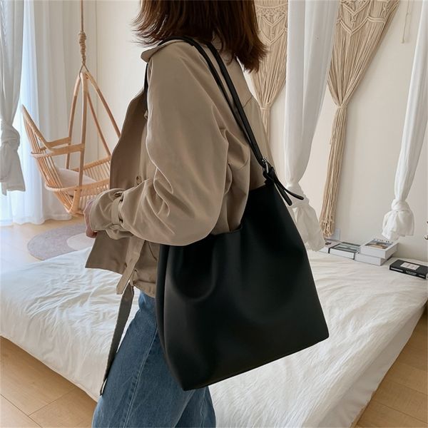 

vintage bucket bags for women large lapacity shoulder bags luxury soft pu leather crossbody bag casual composite bag big purses