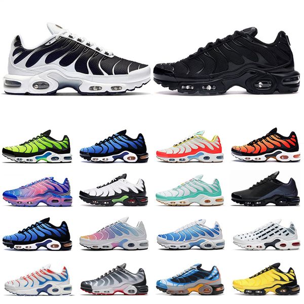

new mens tn plus running shoes triple white black hyper psychic blue oreo purple womens men breathable sports sneakers trainers 36-45