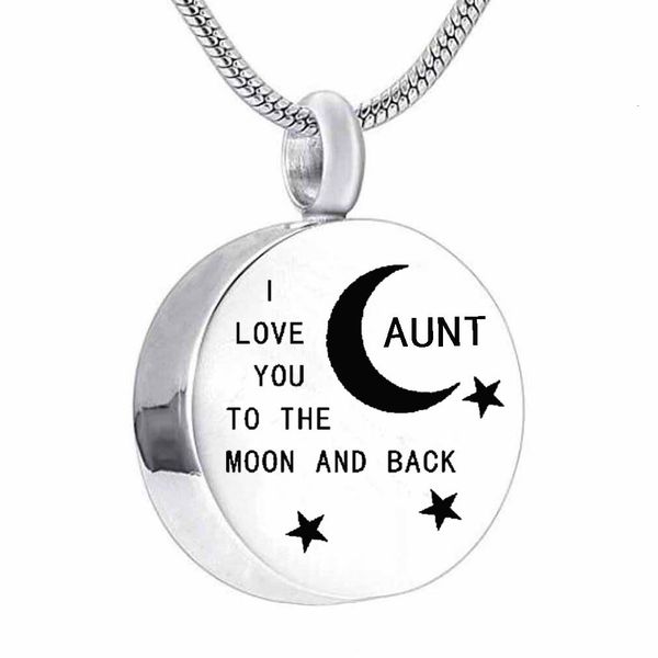 

i love you to the moon and round back urn necklace for ashes memorial keepsake cremation pendant jewelry