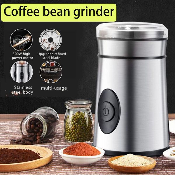 

220v kitchen electric coffee grinder mini salt pepper grinder powerful spice nuts seeds household coffee bean grind machine