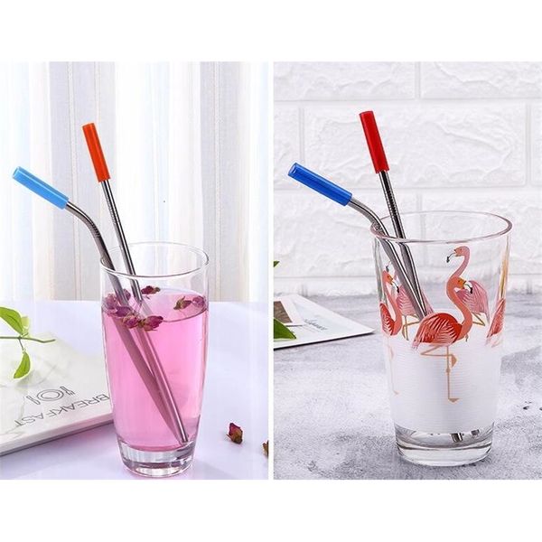 

factorym7anmore size straight bend stainless steel and cleaning brush reusable straw bar drinking tool