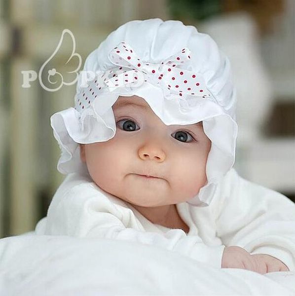 

lovely lace dot bowknot summer children's baby sun hat cap newborn pgraphy props kids girls infant beanie h wmtntb, Yellow