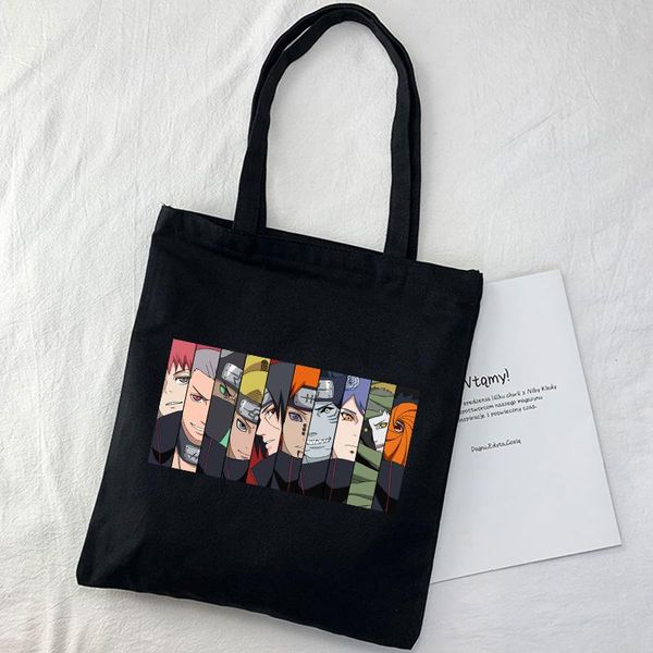 

naruto bag canvas japanese cartoon letter printing new fashion female punk casual large capacity fun vintage ins shoulder bags