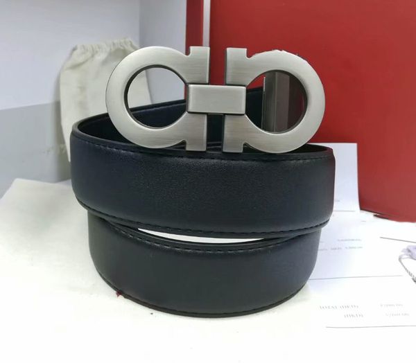 

mens woman belt casual smooth buckle belts 4 style, Black;brown