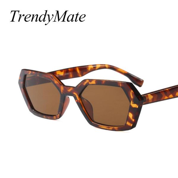 

sunglasses trendymate small sizes polygonal women fashion brand hexagonal square gradient color eyewear uv400 1443t, White;black