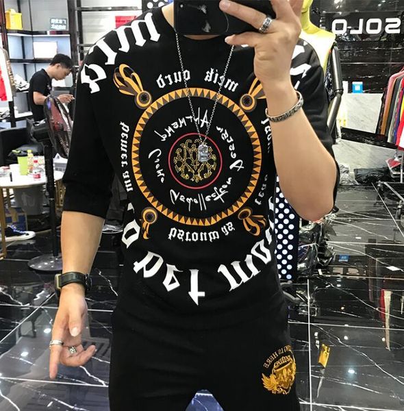 

short heavy technology sleeve male tshirt fashion brand t 2020 71cl, White