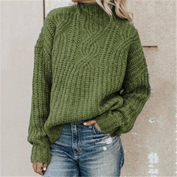 

women twist sweater fashion trend long sleeve high neck knitting designer female winter new casual loose pullover sweater, White;black