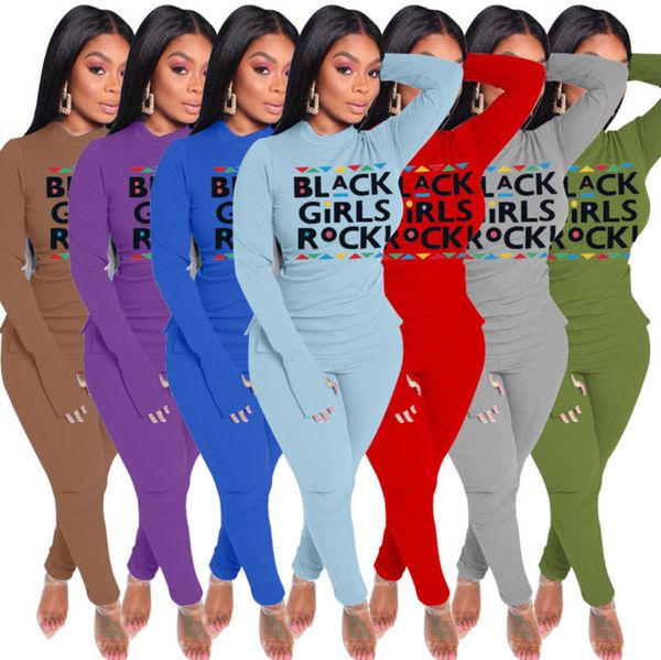 

designer women sweatsuits two piece outfits fashion tracksuit letters printed long sleeve trousers suits solid color clothes plus size p8893, Gray