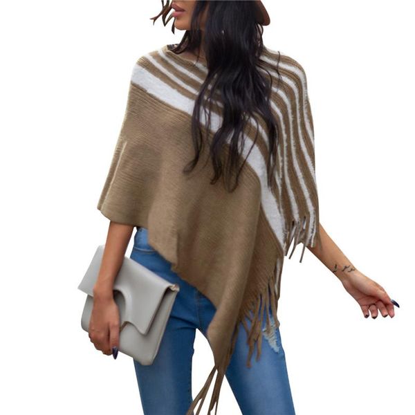 

hirigin spring autumn women striped bat sleeve tassel sweater fashion ladies casual street o-neck home pullover knitwear, White;black