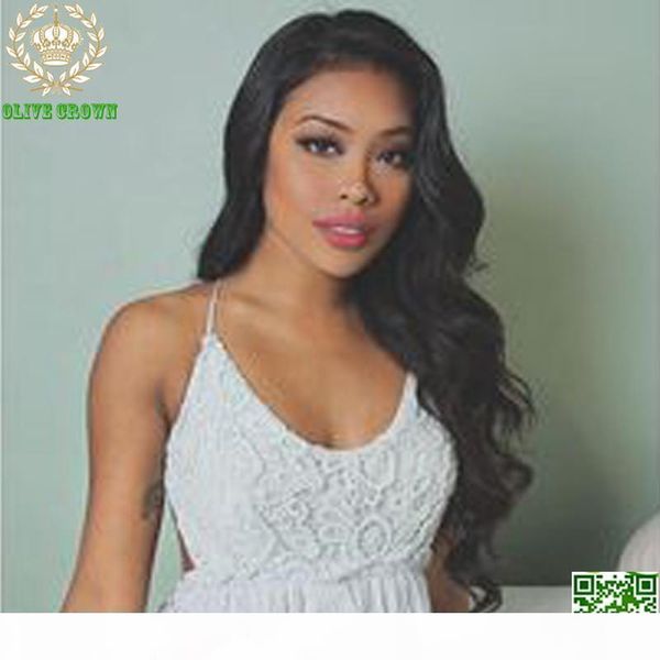 

virgin brazilian hair full lace wigs natural wave human hair lace front wig glueless lace wig baby hair, Black;brown