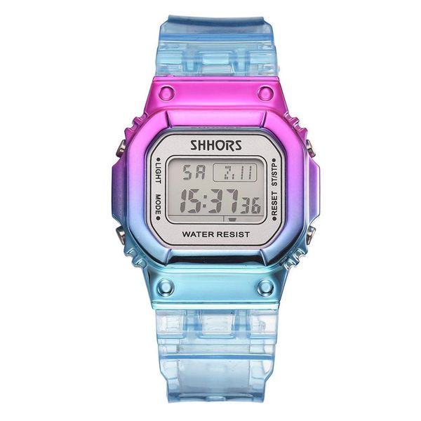 

mix color men women watches fashion stylish sky blue lady digital watches creative shock led alarm clock girls gift hour 201120, Slivery;brown