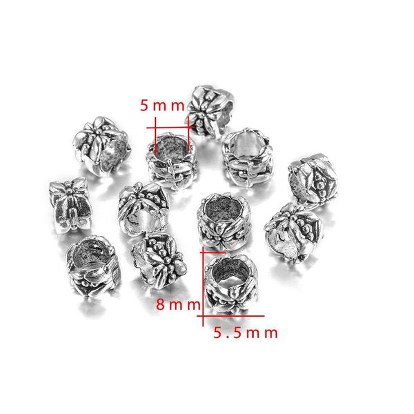

20pcs lot tibetan silver color big hole spacer loose beads metal zinc alloy charm bead for diy bracelet jewelry makings h bbyziw
