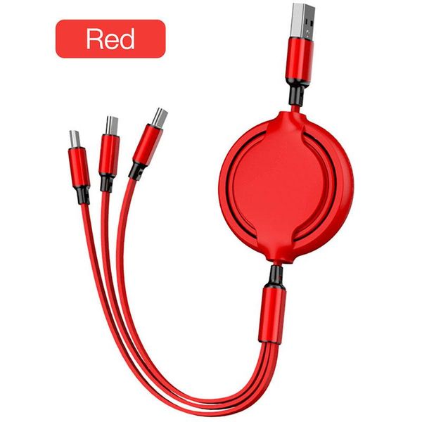 

type-c phone charger cable 3 in 1 fast charging usb cable for huawei samsung android mobile phone charger data line1.2m