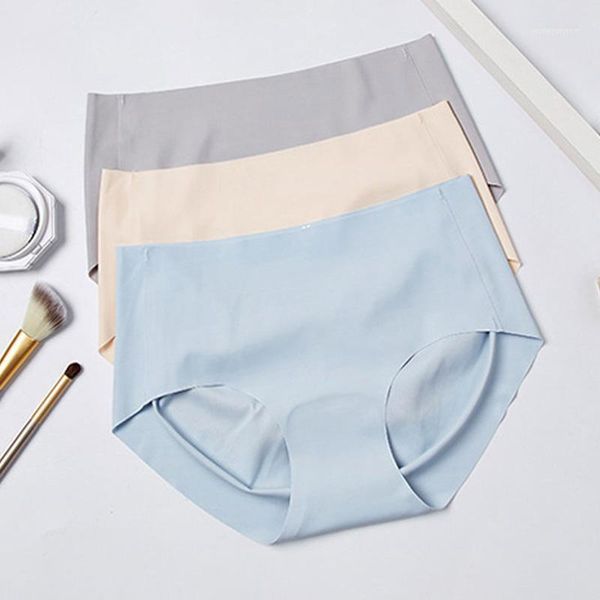 

women's panties ice silk traceless underwear anti hip underpanties crotch peach one piece briefs zero binding comfortable1, Black;pink