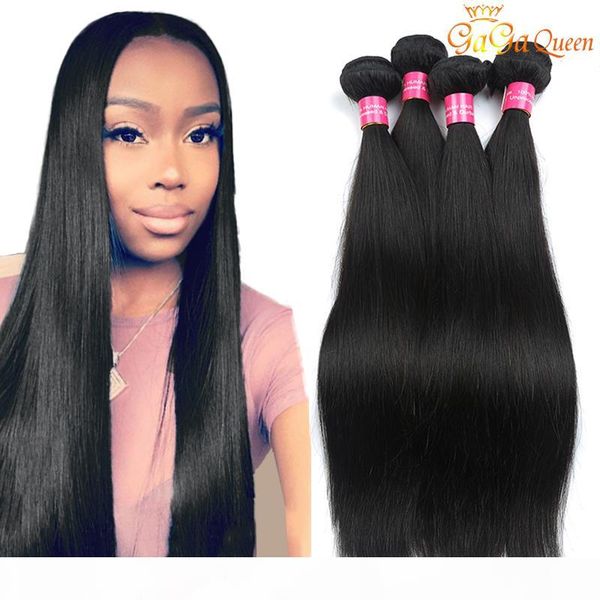 

wholesale 4pcs brazilian virgin hair straight mink brazilian straight human hair extension 8a wet and wavy virgin brazilian hair, Black