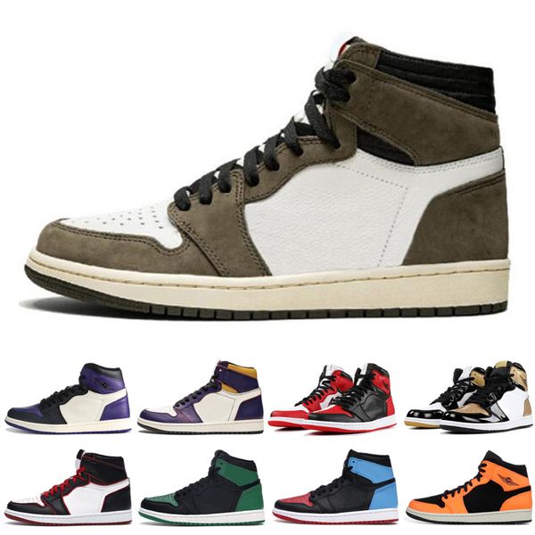 

twist 1 1s pine green men basketball shoes black toe high og court purple gold toe homage to home sports shoes 36-47, White;red