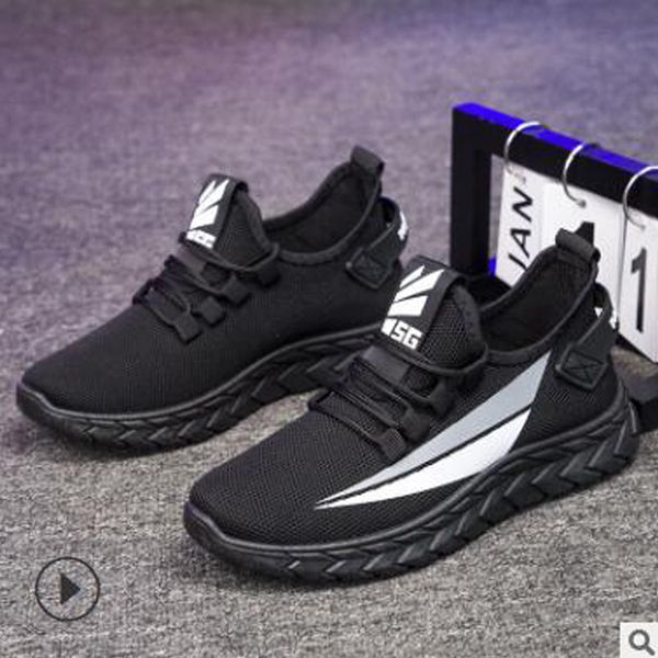

new spring and autumn shoes for men and women, medium casual shoes, comfortable lace-up fashion single shoes men 38-44, Black