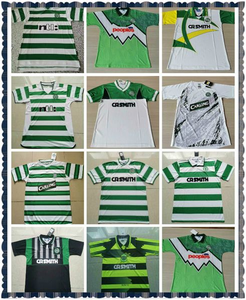 

ретро 05-07 97-99 89-91 сельтский футбол для футбола ларссон накамура берли классика классический комплект рубашки кельт, Black;yellow