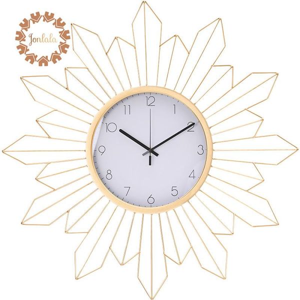 

wall clocks creative metal hanging sun clock living room decoration ornaments gift