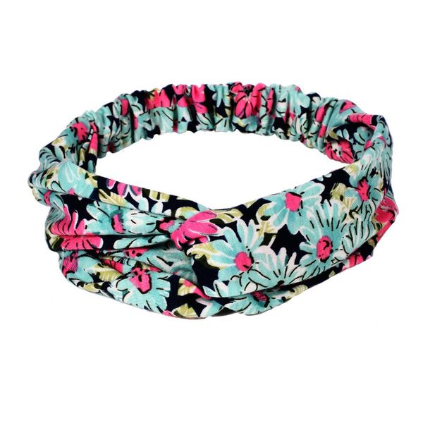 

vintage floral printed stretch hair band women cross knotted wide headband sport yoga hairband multicolor hair accessories gifts q bbyorw