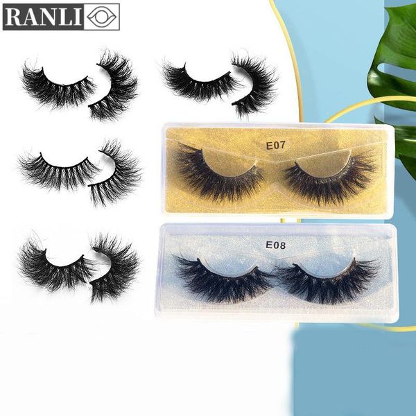 

false eyelashes ranli 3d mink natural thick long lashes 3pairs handmade soft makeup extension tools s64