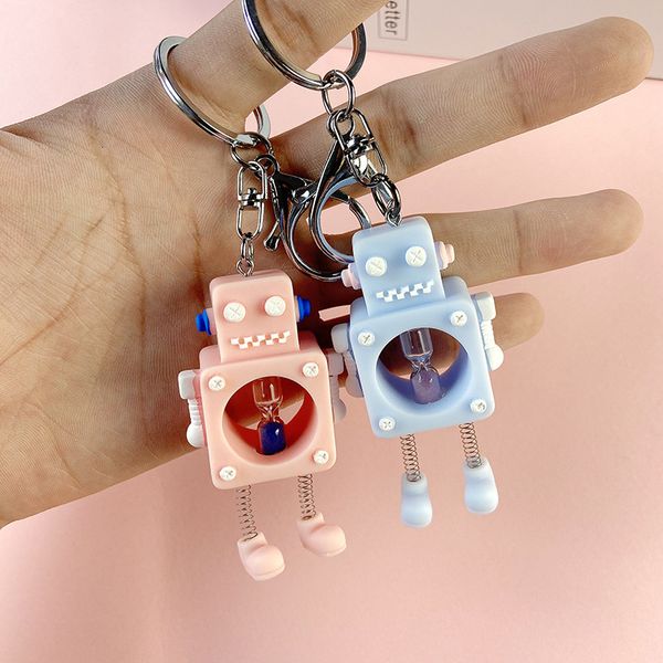 

gift 20200709 cute robot diy small doll cartoon animation pendant, Silver