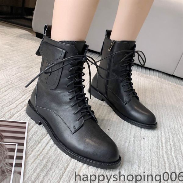 

martin boots 2020 thin leather and black platform ankle boots breathable and versatile size35-39