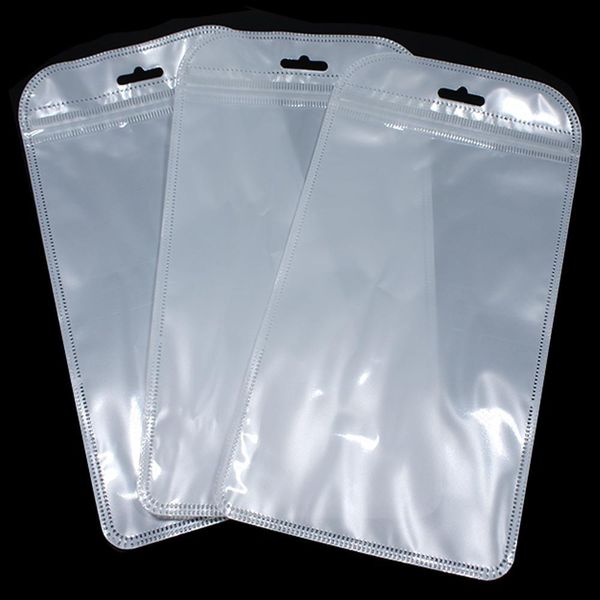 

400pcs lot zip lock clear white pearl lustre resealable plastic packaging bags with hang hole electronic accessories party pouch h sqcbvn